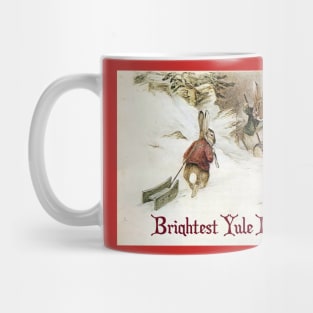 Yule Greetings Rabbits - Beatrix Potter Mug